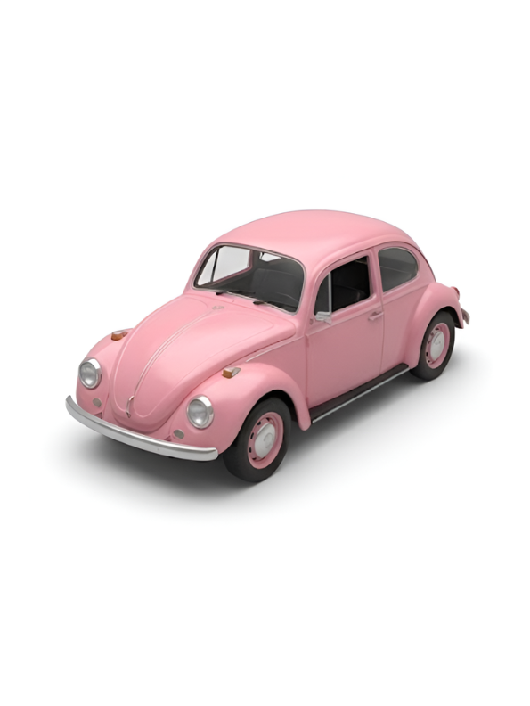 Vintage Volkswagen Beetle Diecast Model Car 1:24 Scale Retro Classic Collectible Car Pink TV7331.
