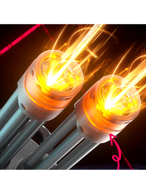 Cyberpunk Dual-Barrel Electric Water Gun with RGB Lights – High-Tech Automatic Squirt Blaster for Summer Fun | LMI15935