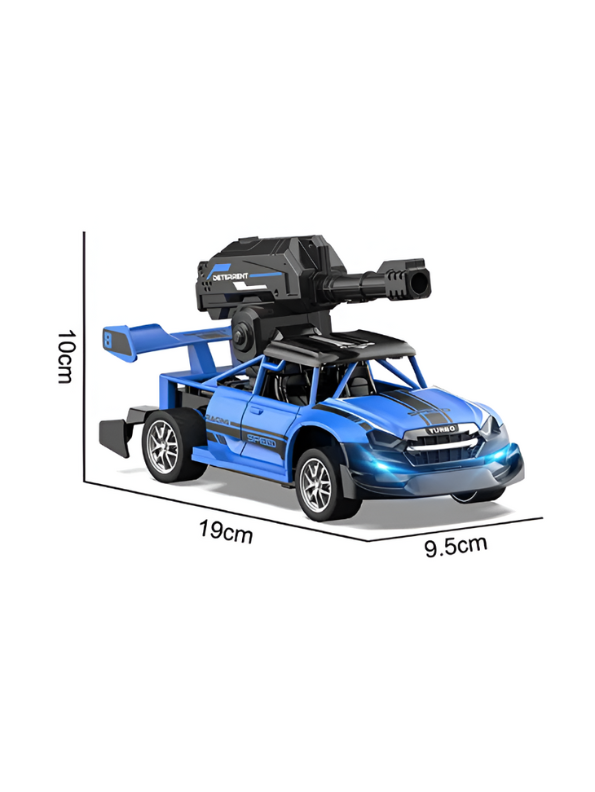 Blue - Water Bomb Stunt Car - 4WD Rechargeable Off-Road Vehicle with Water Cannon, 360° Rotating & Spraying Action for Kids LMI11013.