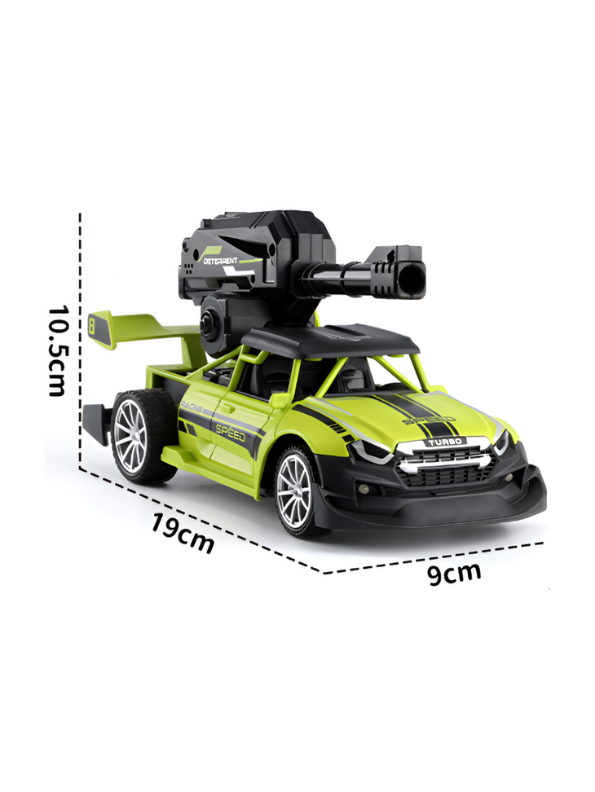 Green - Water Bomb Stunt Car - 4WD Rechargeable Off-Road Vehicle with Water Cannon, 360° Rotating & Spraying Action for Kids LMI11013.