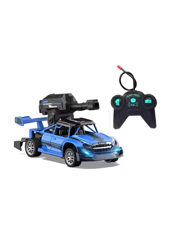 Blue - Water Bomb Stunt Car - 4WD Rechargeable Off-Road Vehicle with Water Cannon, 360° Rotating & Spraying Action for Kids LMI11013.