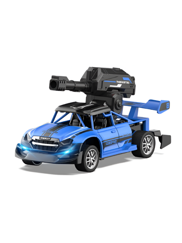 Blue - Water Bomb Stunt Car - 4WD Rechargeable Off-Road Vehicle with Water Cannon, 360° Rotating & Spraying Action for Kids LMI11013.