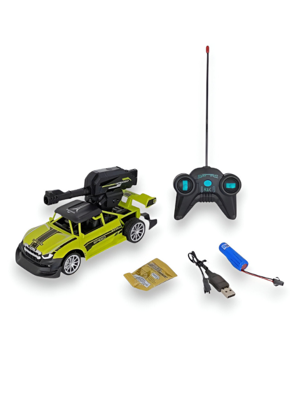 Green - Water Bomb Stunt Car - 4WD Rechargeable Off-Road Vehicle with Water Cannon, 360° Rotating & Spraying Action for Kids LMI11013.