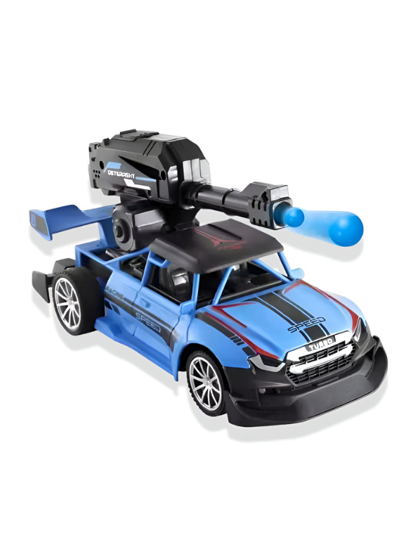 Blue - Water Bomb Stunt Car - 4WD Rechargeable Off-Road Vehicle with Water Cannon, 360° Rotating & Spraying Action for Kids LMI11013.