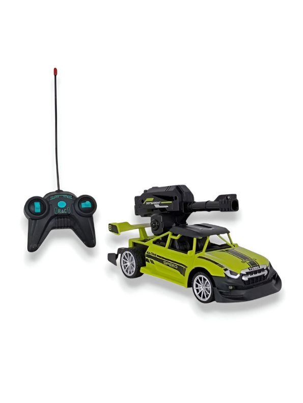 Green - Water Bomb Stunt Car - 4WD Rechargeable Off-Road Vehicle with Water Cannon, 360° Rotating & Spraying Action for Kids LMI11013.