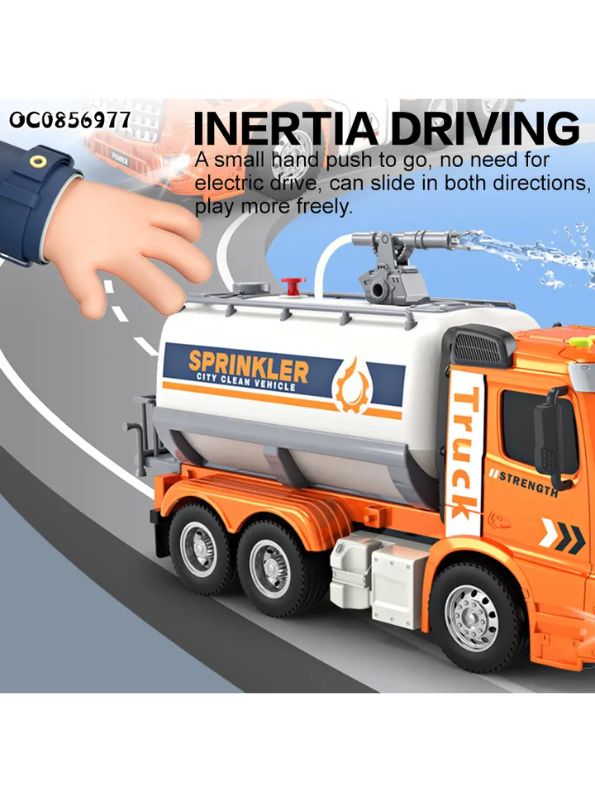 Orange - Water Tanker Carrier – Durable, Push & Go Vehicle Toy for Boys & Girls LMI15049.