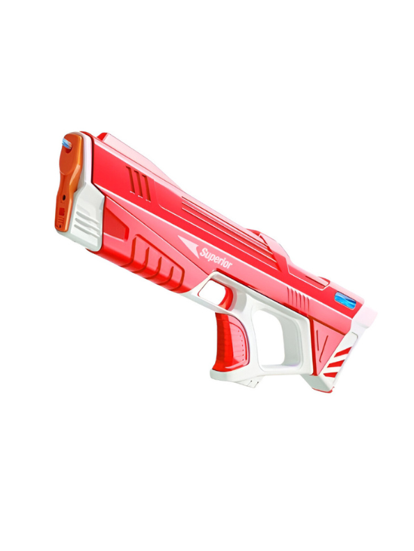 WaveRiot – Automatic Electric Water Gun Powered Spray Blaster with Induction Suction, Long-Range Spray Up to 32ft Red LMI15842.