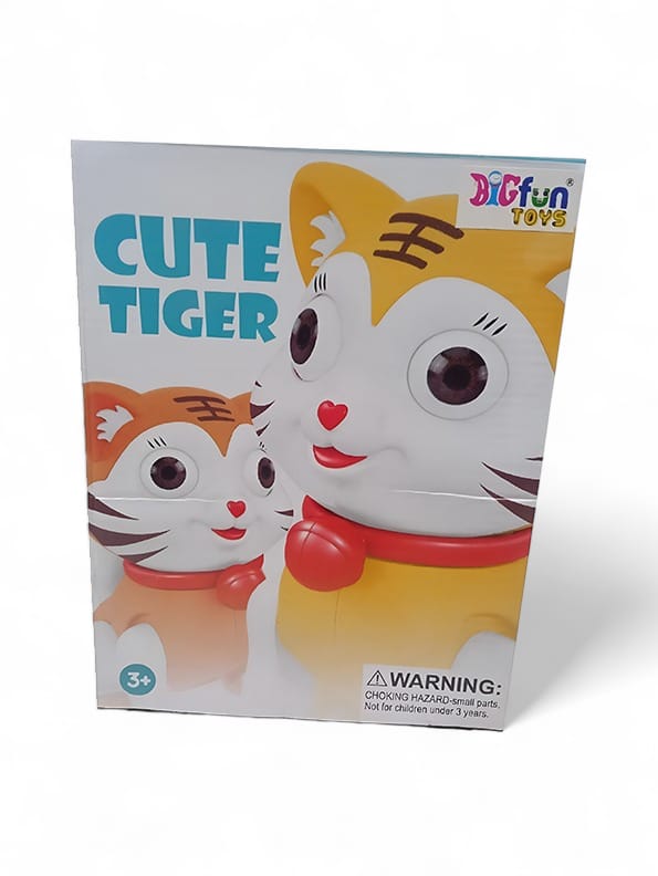 Cute Baby Tiger With Light Sound And Music For Kids - Yellow (L-75) - Toyloft