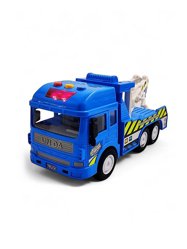 Police Tow Truck Toy For Kids Blue (L-85) – Toyloft - Main Image