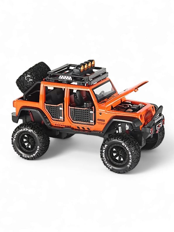 Jeep Wrangler Rubicon Metal Model Diecast - Orange (T-M-17) - Toyloft