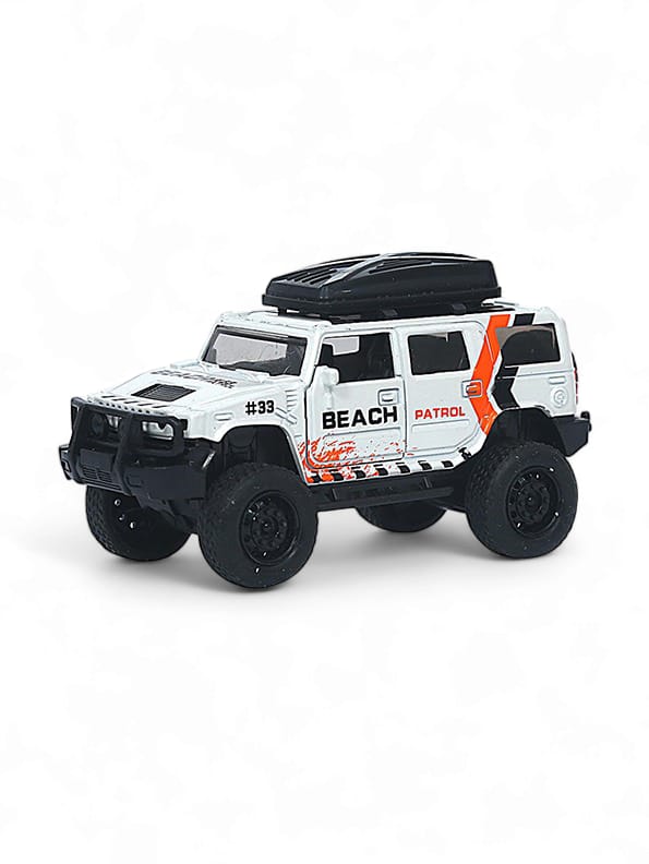 Jeep Racing Car Off Road Diecast Pack Of 4 Scale 1:32 - White, Blue, Grey, Orange (L-J-16) - Toyloft