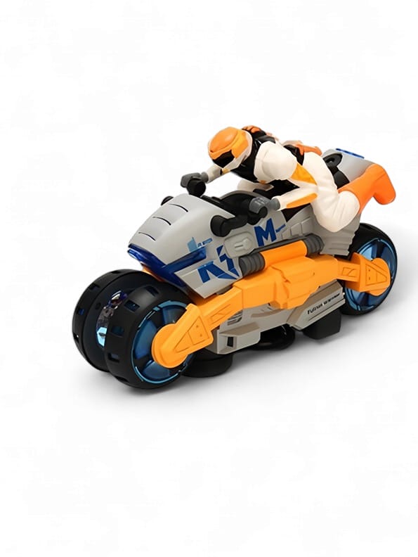 360 Degree Rotating Futuristic Stunt Bike Toy For Kids - Light & Sound - Durable - Toyloft