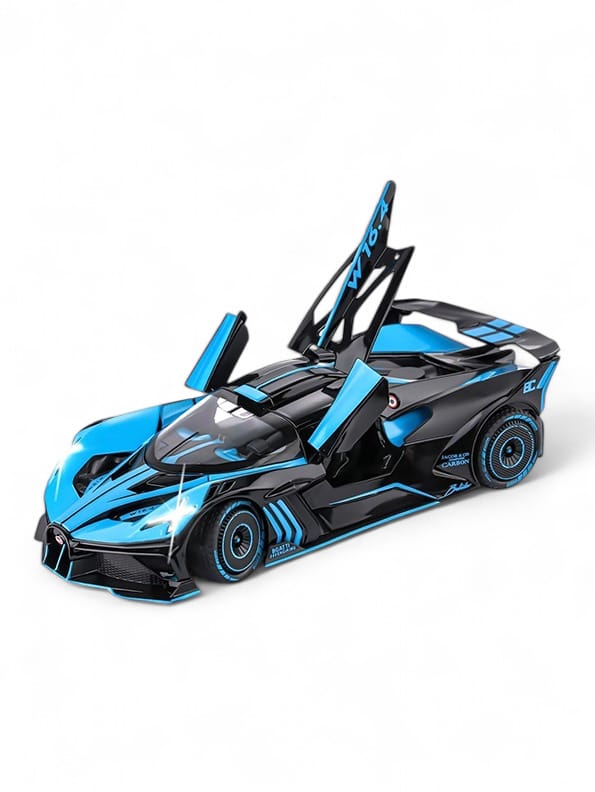 Bugatti Bolide Metal Diecast Car - Scale 1:24 - Blue (TV-AG-24) - Toyloft