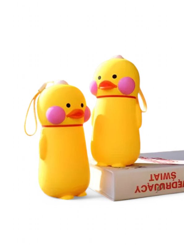 Cute Duck - QuackSip – Adorable Duck Glass Water Bottle for Kids | Cute & Eco-Friendly Leakproof Bottle - NS557