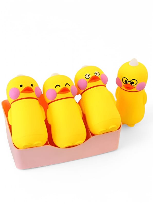Cute Duck - QuackSip – Adorable Duck Glass Water Bottle for Kids | Cute & Eco-Friendly Leakproof Bottle - NS557