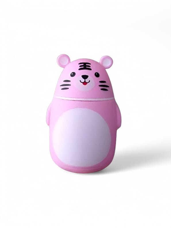 Pink - TigrisElite – Adorable Tiger Glass Water Bottle for Kids | Cute & Eco-Friendly Leakproof Bottle - NS551