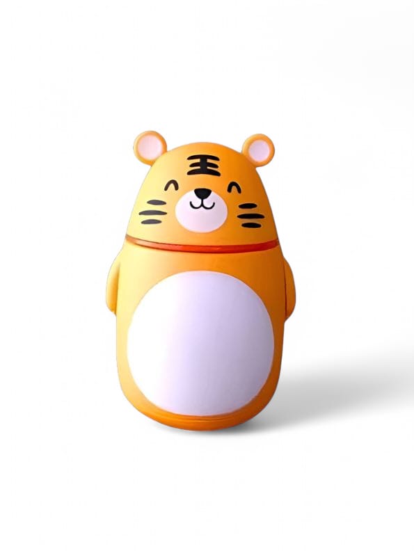 Orange - TigrisElite – Adorable Tiger Glass Water Bottle for Kids | Cute & Eco-Friendly Leakproof Bottle - NS551