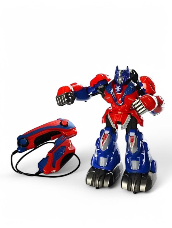 BLUE - RoboChamp Battle Bots – 2.4G Remote Control Fighting Robot Toy | RC Boxing Robot with Dual Joysticks for Kids - NX14791