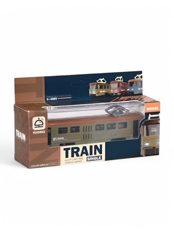GREEN - Retro Glide Die-Cast Tram – Pull-Back Alloy Light Rail Train & Bus Model Toy | Fall-Resistant Collectible - NX11311
