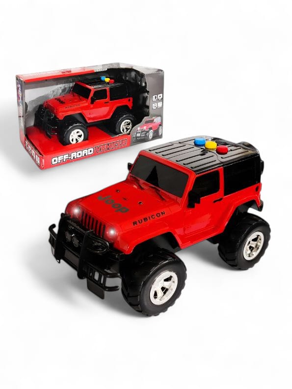 Off-Road Jeep – Pull Back Action Vehicle with Lights & Sounds | Durable & Fun Toy kids.