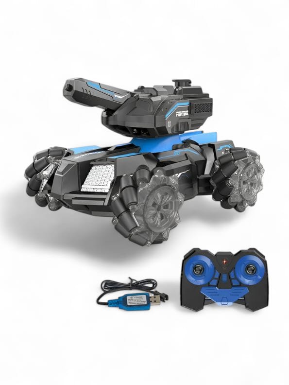 Army Amphibious RC Tank Toy – 360° Remote Control Vehicle Water Spray Shooting Kids.