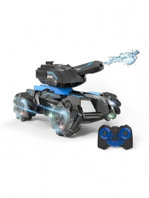 Army Amphibious RC Tank Toy – 360° Remote Control Vehicle Water Spray Shooting Kids.