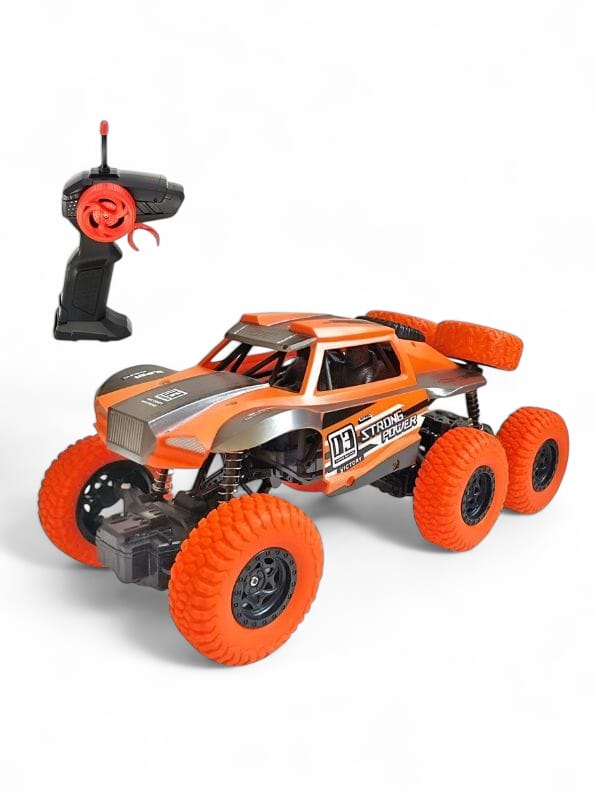 Orange 8-Wheel RC Rock Crawler Car – 1:20 Scale 4WD High-Speed
