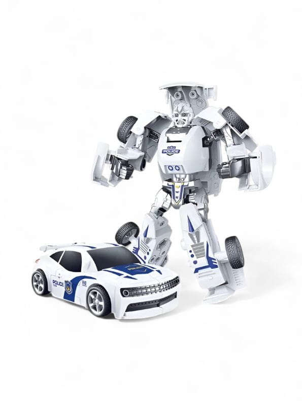 Transforming Police Robot Car Toy for Kids – Inertial Drive Action Vehicle | Deformation Model Toy For Kids.
