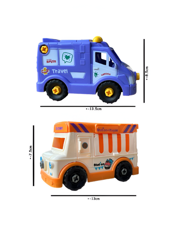 Wheelix – Bus, Train, Van & Ice Cream Truck Pack LMI14890.
