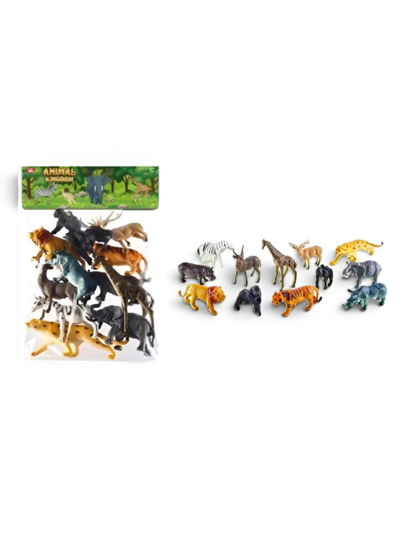 Wild Animal Figures Toy Set – Plastic Jungle Safari Animal Toys LMI16305.