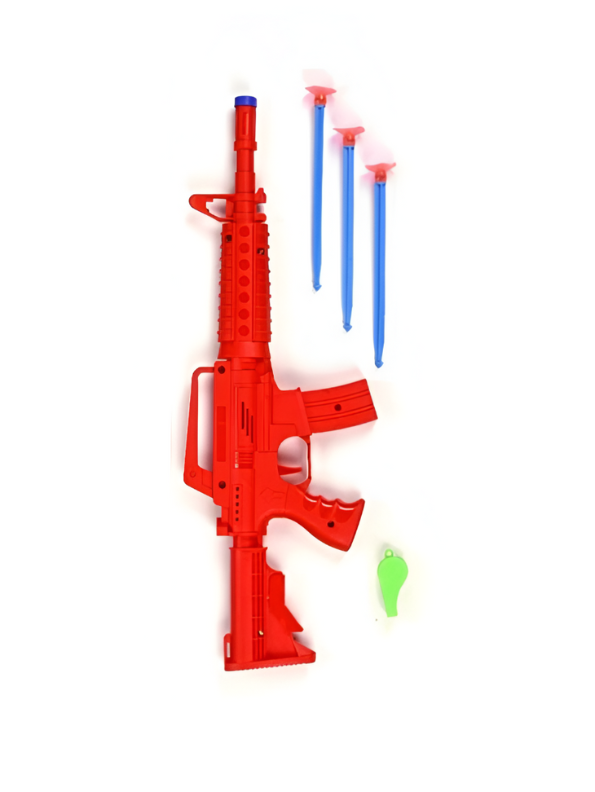 X-Hero Kids Toy Rifle Set – Military Style Dart Gun with 3 Suction Darts, Whistle, and Action Play Blaster LMI7478.