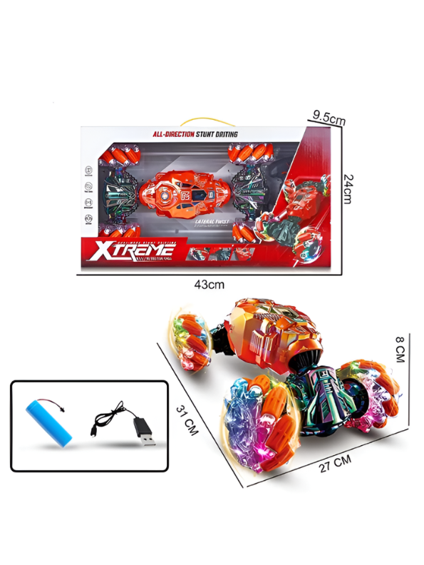 Xtreme 4WD Gesture Control RC Stunt Car - 360° Twist Off-Road Toy TV5825