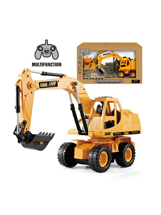 XtremeBuilder X100 Remote Control RC Excavator JCB Truck Toy with LED Flash Lights | Construction Vehicle Toy for Kids - MS14068