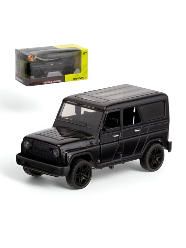 Black - YA3 Hunter – Metal Die-Cast Jeep Pull-Back Car for Kids & Collectors | Russian Military-Style Off-Road Model Vehicle Scale 1:36 LMI15191.