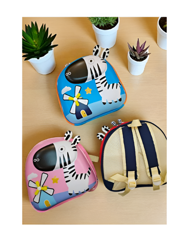 Pink - Zebra Kids Backpack - Cute 3D Animal School Bag for Toddlers & Preschoolers NOVGBT-50186.