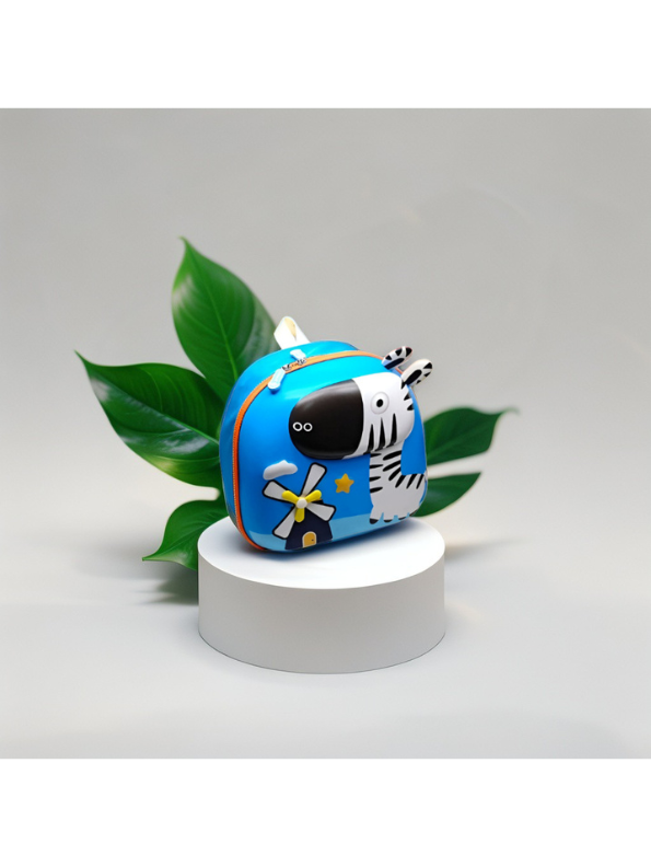 Blue - Zebra Kids Backpack - Cute 3D Animal School Bag for Toddlers & Preschoolers NOVGBT-50186.
