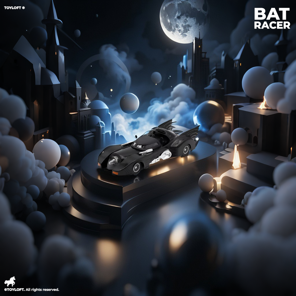 BatRacer - Batman Diecast Car for Kids | Premium Design, Lights & Detailing | Perfect Gift for Young Superhero Fans - MD1788.