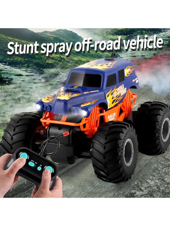 Blue - Off-Road Vehicle - Spray Remote Control Car - Skill Climbing & Indoor Bumper RC Car for Kids - LMI11172.