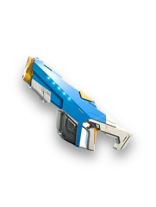 Blue - SplashMaster X1 - High Power Automatic Water Suction Electric Squirt Gun - Light-Up Blaster for Adults & Kids