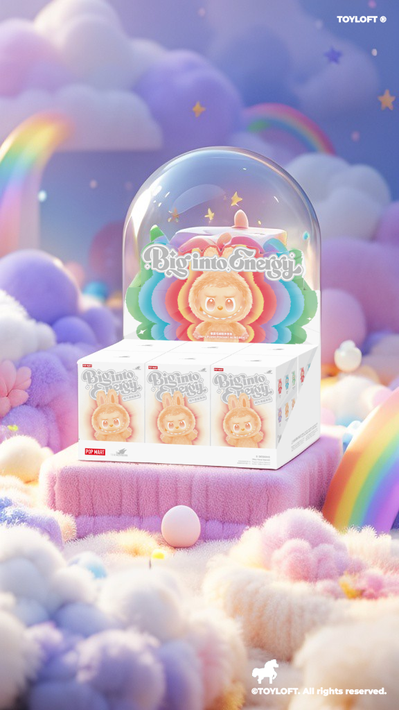 Whole Set - 6 pcs - Official Pop Mart Labubu Plush – Limited‑Edition Fuzzy Bunny‑Eared Monster - All Members - Big Into Energy Collection
