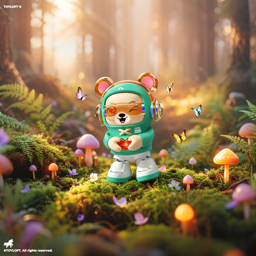 Green - Dancing Bear Musical Toy for Kids – Singing & Walking Electric Bear with Music, LED Lights & Cute Animal Design - LMI14641.