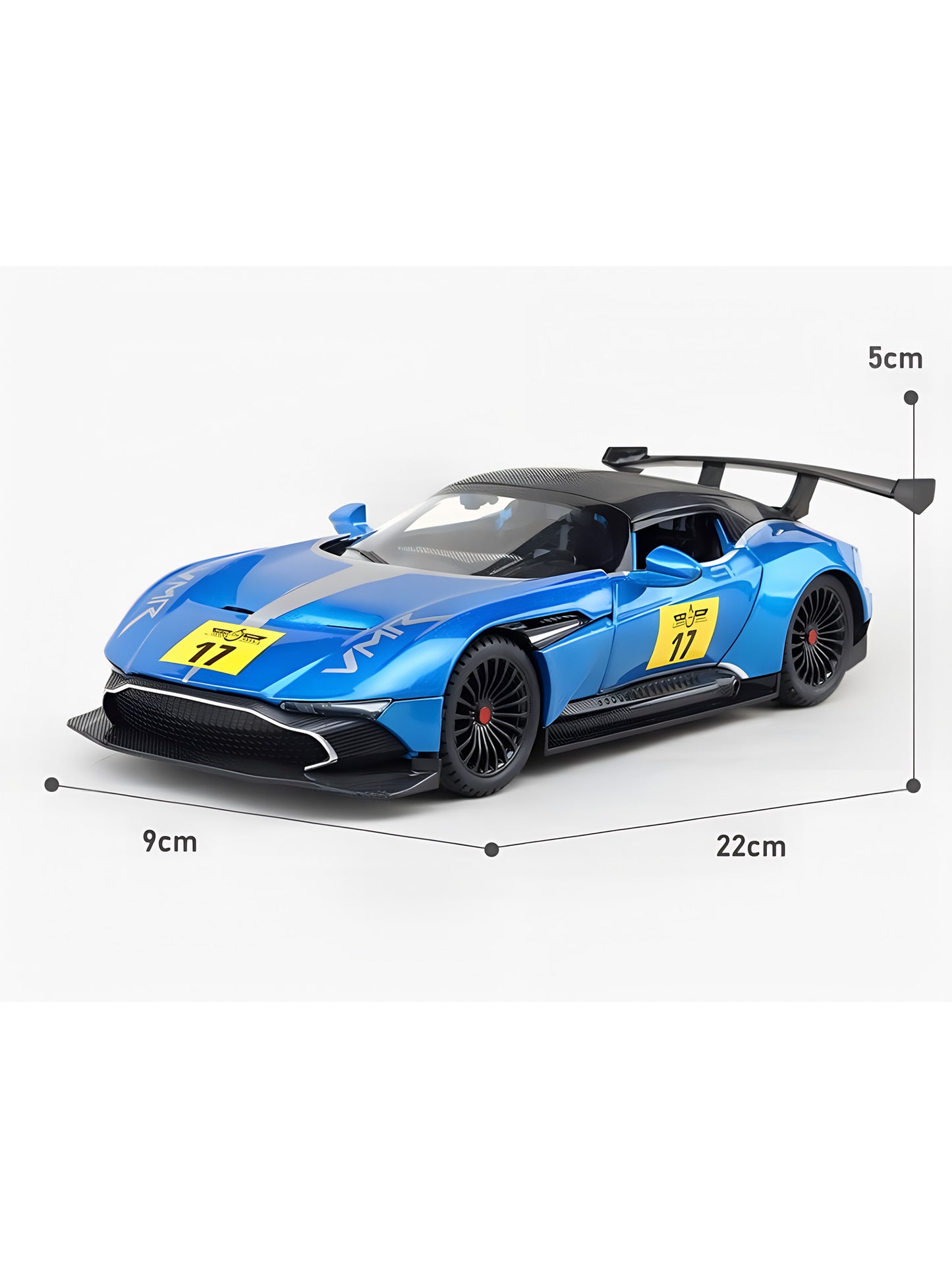 Aston Martin Vulcan Model Metal Diecast Car - Blue Scale 1:22 (T-M-16) - Toyloft