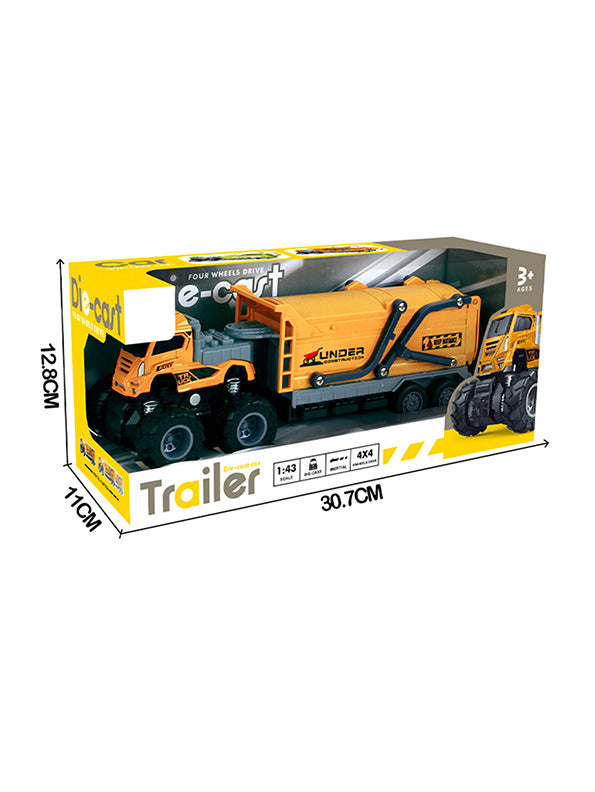 Diecast Transport Truck Toys - Yellow (L-J-5) - Toyloft