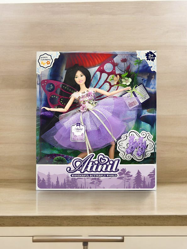 Doll Good Quality Dress-Up Fashion Doll - Purple (NX.L-J-22) | Stylish Barbie-Inspired Dress-Up Doll for Kids - Toyloft