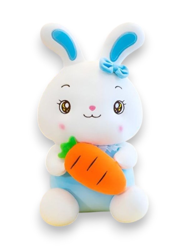 BLUE - CozyCarrot Rabbit Plush – 10 Inch Soft White Bunny Pillow | Cute & Cuddly Gift for Kids - ST14150