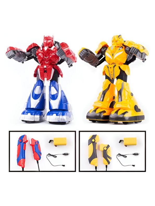 YELLOW - RoboChamp Battle Bots – 2.4G Remote Control Fighting Robot Toy | RC Boxing Robot with Dual Joysticks for Kids - NX14791