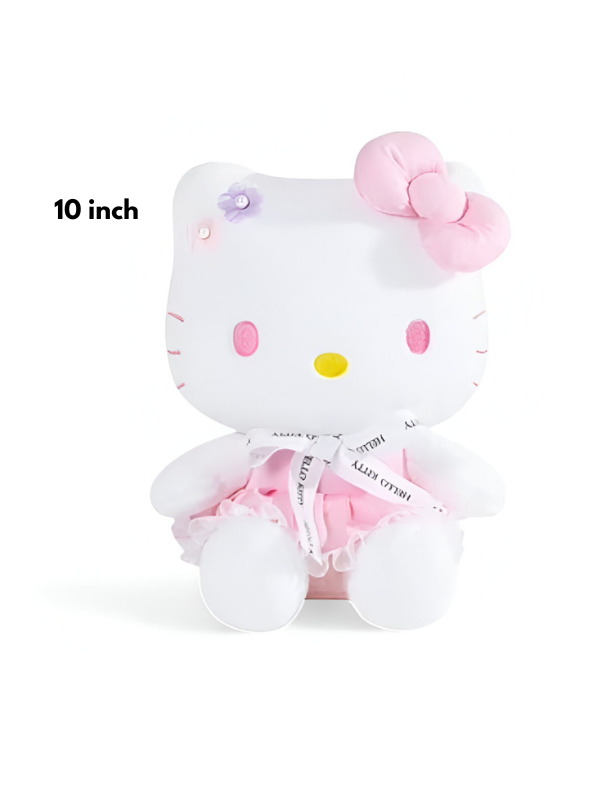 Hello Kitty Plush Toy 10 Inch – Cute Soft Doll with Pink Dress & Bow LMI15433.