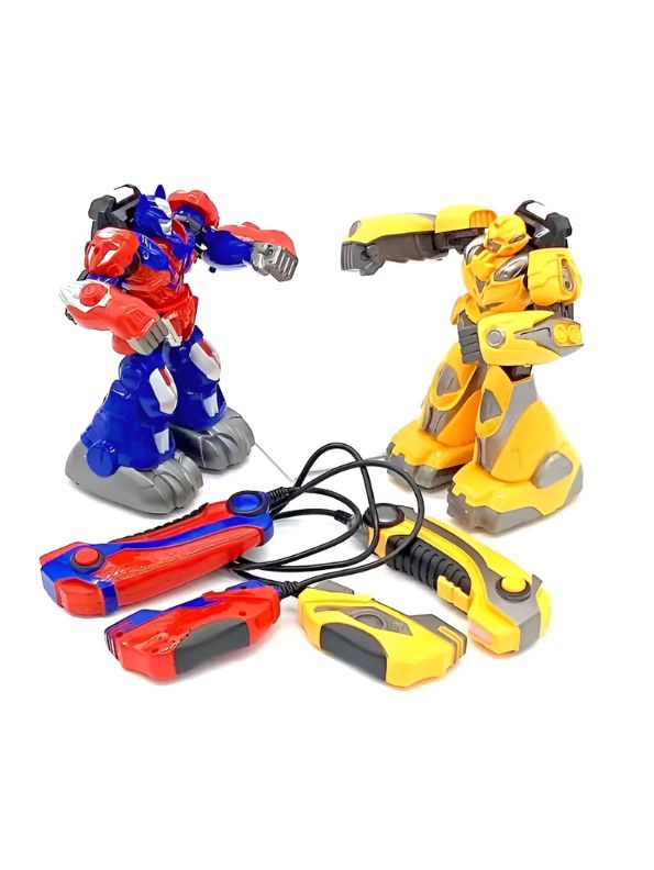 BLUE - RoboChamp Battle Bots – 2.4G Remote Control Fighting Robot Toy | RC Boxing Robot with Dual Joysticks for Kids - NX14791