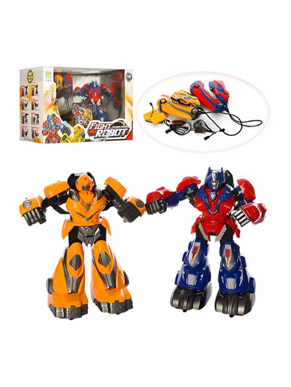 YELLOW - RoboChamp Battle Bots – 2.4G Remote Control Fighting Robot Toy | RC Boxing Robot with Dual Joysticks for Kids - NX14791