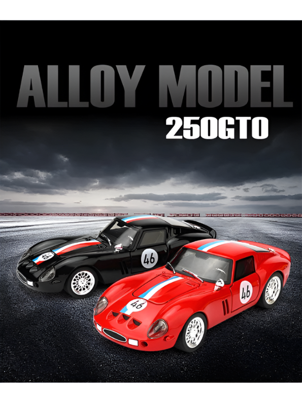 Black - Ferrari 250 GTO – Premium Metal Diecast Collectible Toy | High Simulation Classic Sports Car Model Scale 1:32 TV5397.